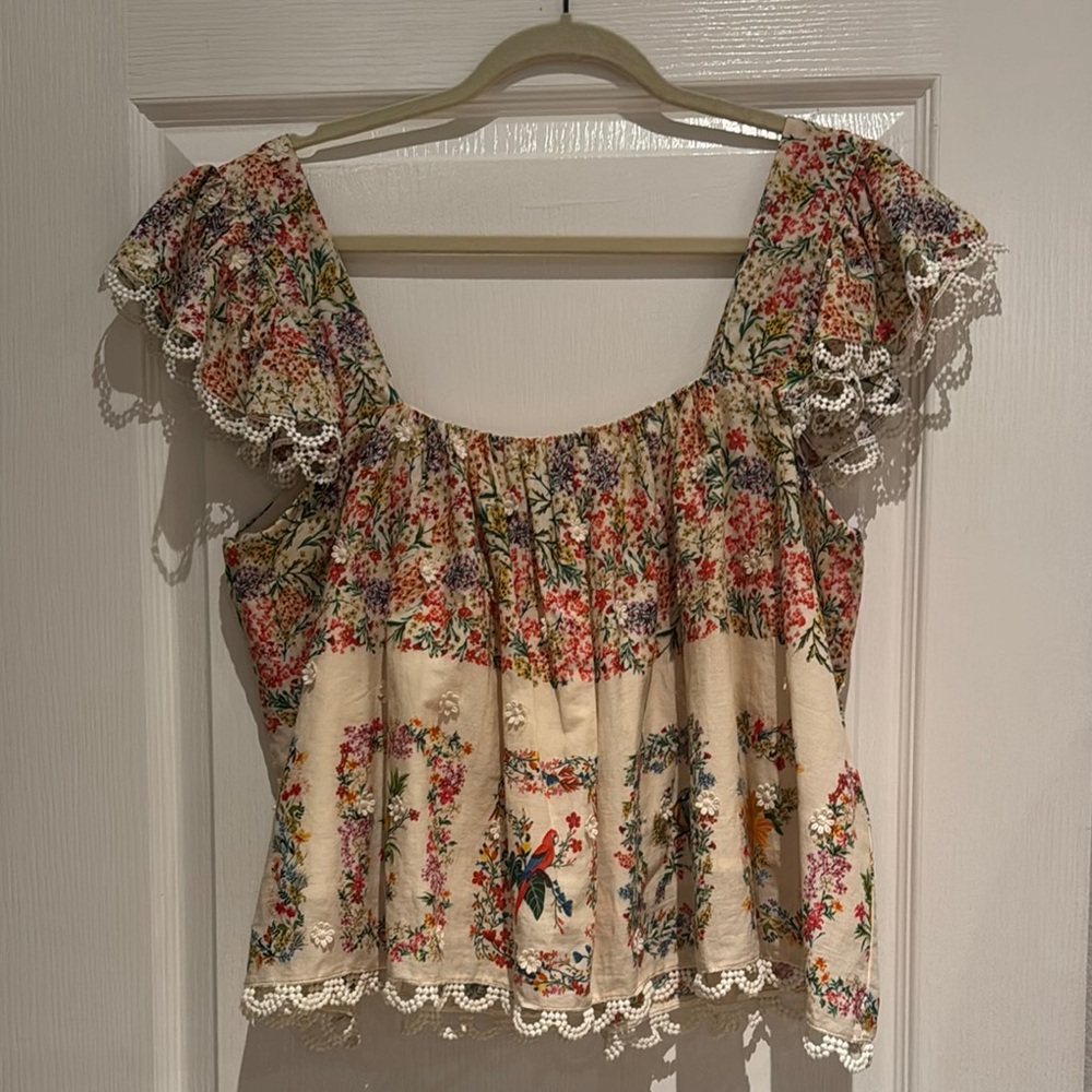 Farm Rio Lace Trim Women's Top